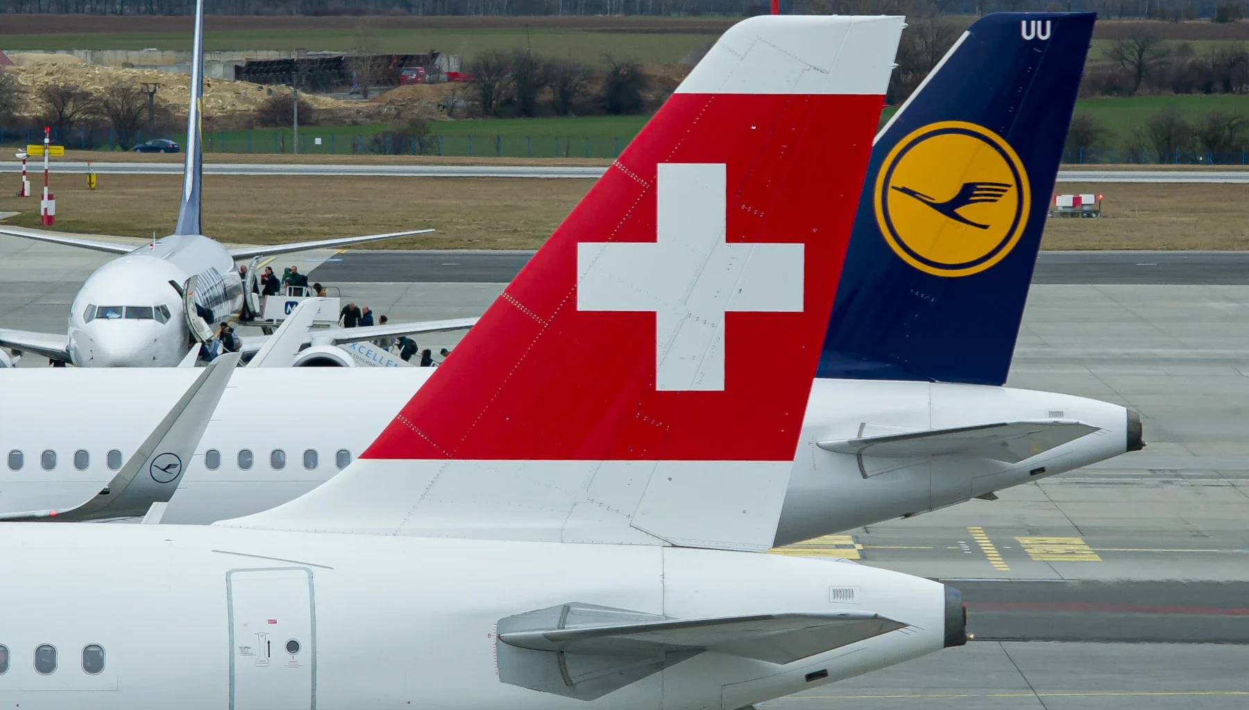 Lufthansa und Swiss Flugzeuge Tails