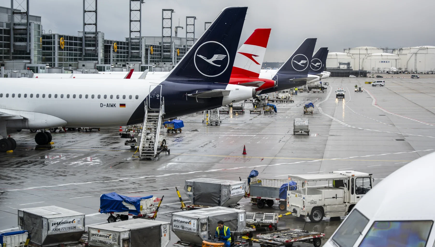 Lufthansa Flugzeuge am Flughafen München