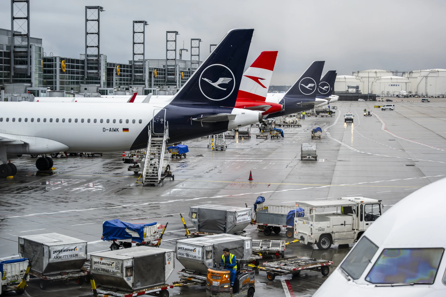Lufthansa Flugzeuge am Flughafen München