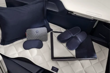 neue Matratzenauflage für die Air France Business Class