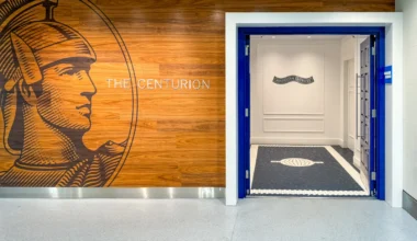 Eingang zur Centurion Lounge London Heathrow Terminal 4