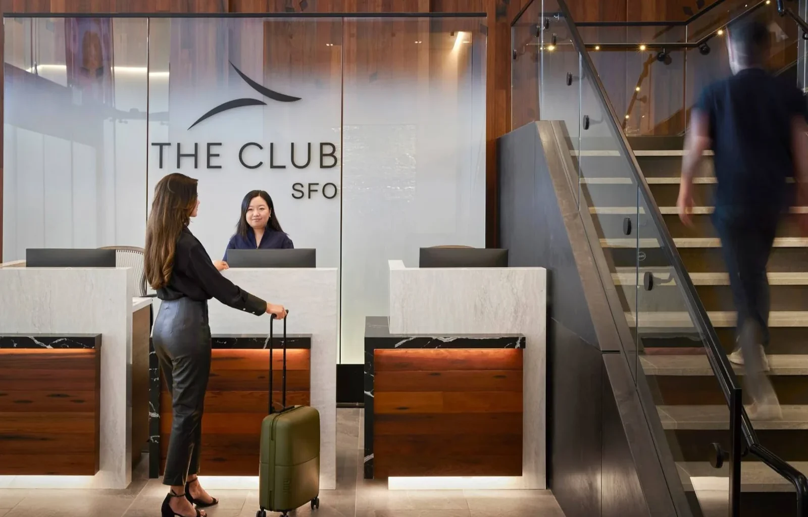 Rezeption the Club SFO Zugang mit Priority Pass durch Kreditkarte