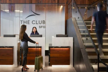 Rezeption the Club SFO Zugang mit Priority Pass durch Kreditkarte