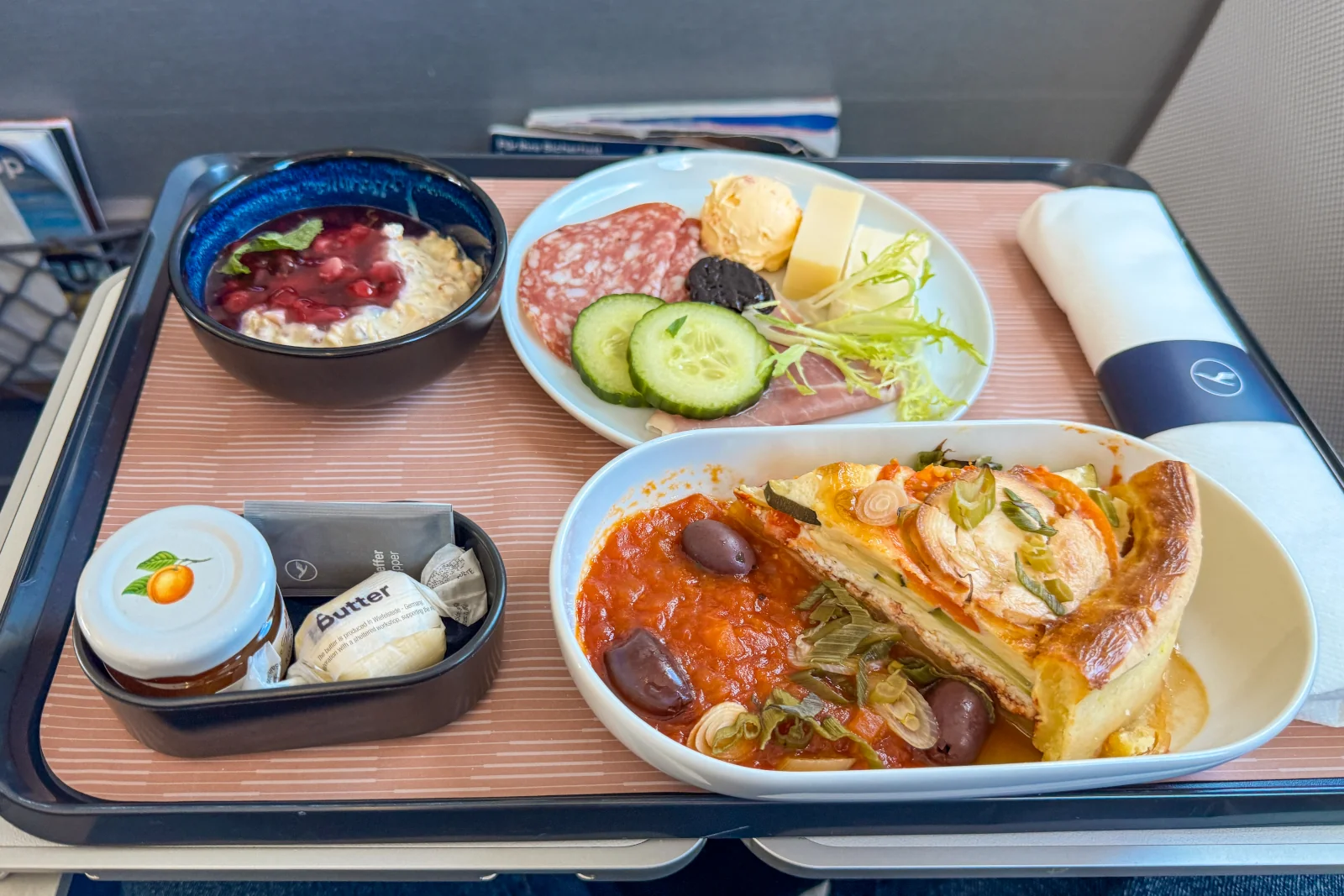 Lufthansa Business Class Frühstück München - Sevilla