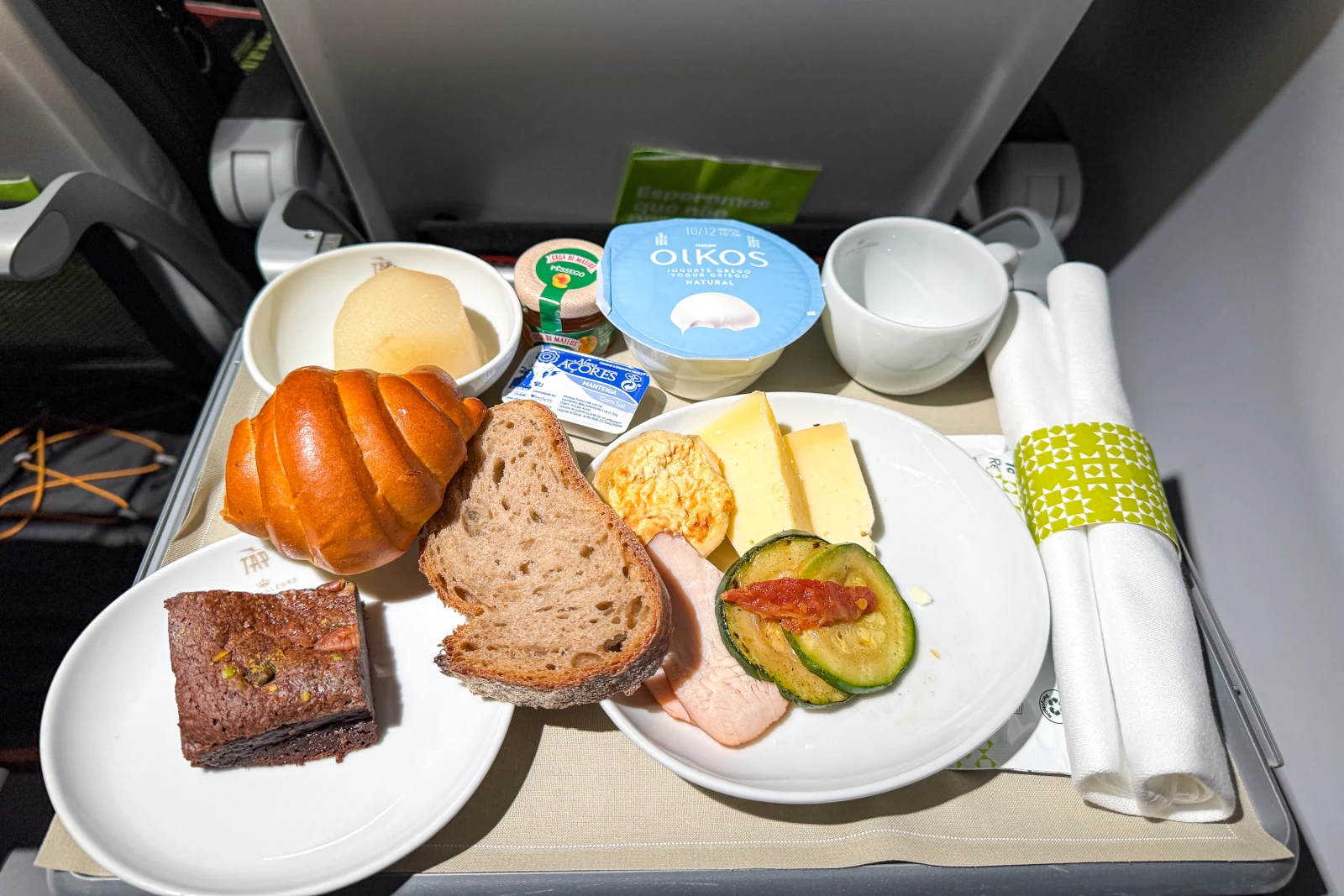 TAP Air Portugal Business Class Airbus A320neo Catering