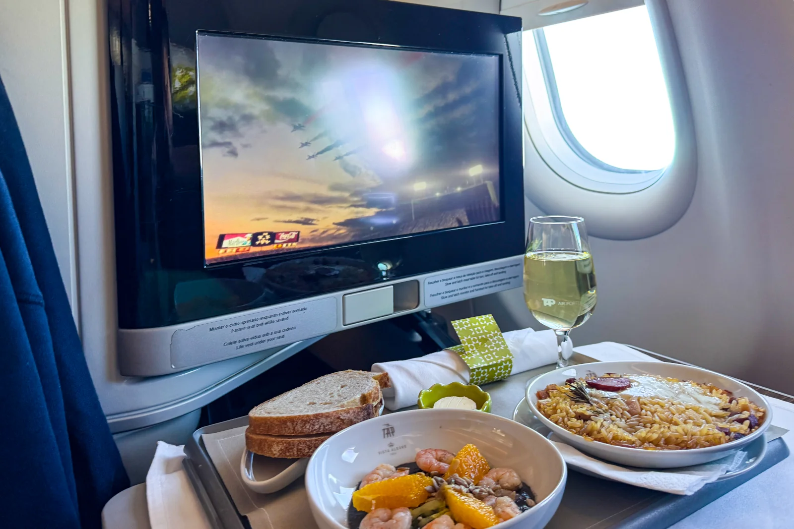Business Class Menü TAP – Speisen an Bord im Review 