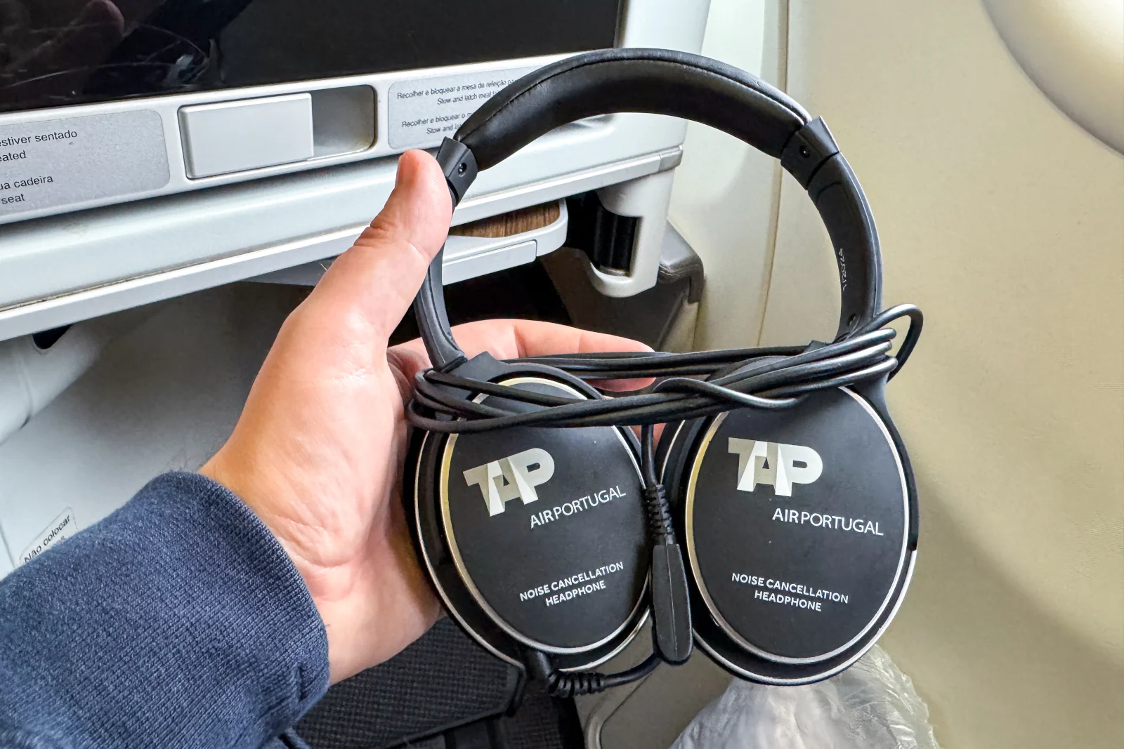 geräuschunterdrückende Kopfhörer der TAP Air Portugal Business Class