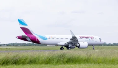 ein Eurowings Airbus A320neo Flugzeug