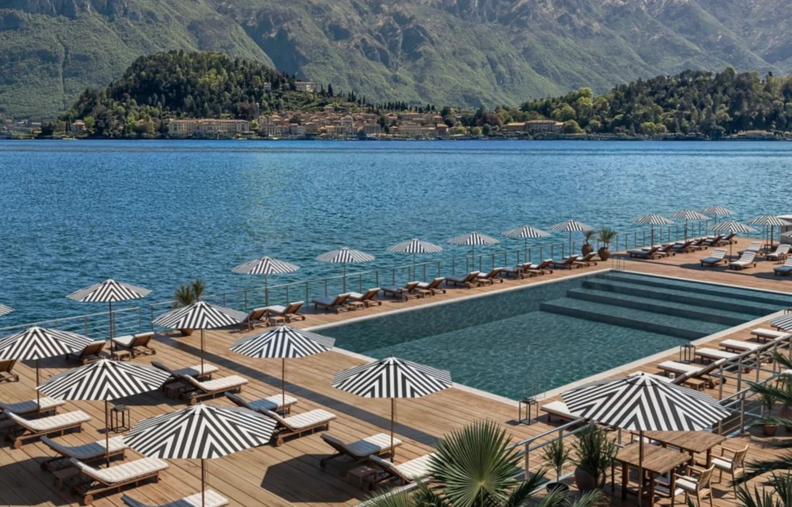 The Lake Como Edition mit Punkten buchen, Baum, Berg, Schwimmbecken, Urlaubsstadt, Wasser, Gebäude, Küstenerholungsort, Sonnenliege, See, Gelände, Küste, Strand, Urlaubsort, Landschaft, Hotel, Urlaub