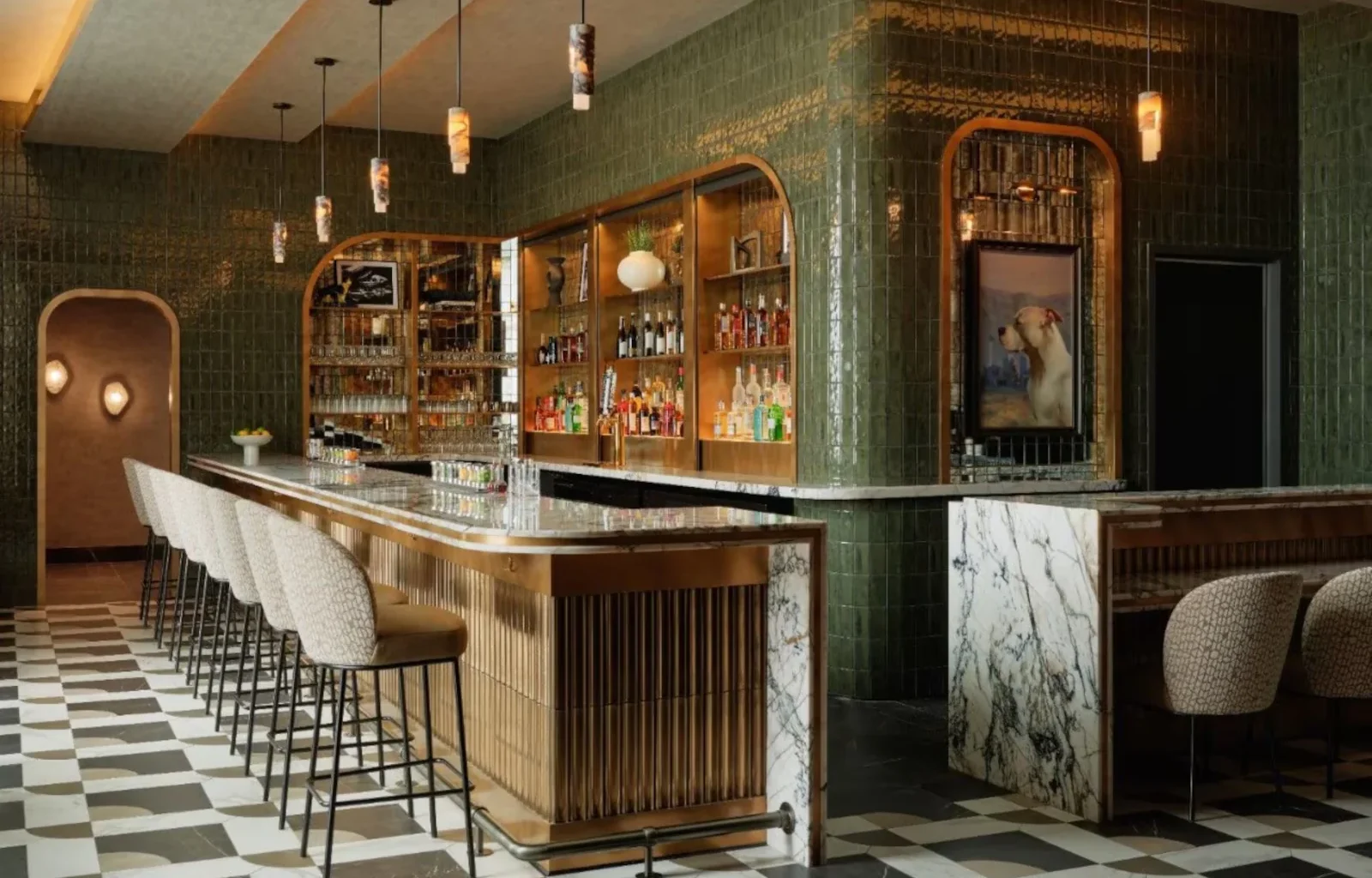 Bar in der neuen Sidecar by The Centurion Lounge von American Express am Flughafen Las Vegas