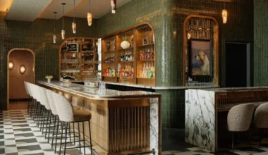 Bar in der neuen Sidecar by The Centurion Lounge von American Express am Flughafen Las Vegas