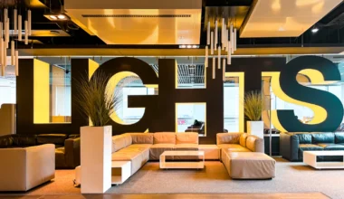 Lufthansa Senator Lounge Frankfurt Terminal B Lights Leuchtletter