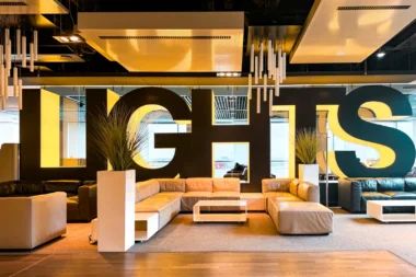 Lufthansa Senator Lounge Frankfurt Terminal B Lights Leuchtletter