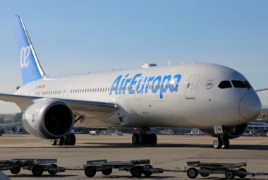 Air Europa Boeing 787 Dreamliner ist gerade aus Puerto Rico in Madrid angekommen bald mit Beteiligung von turkish Airlines