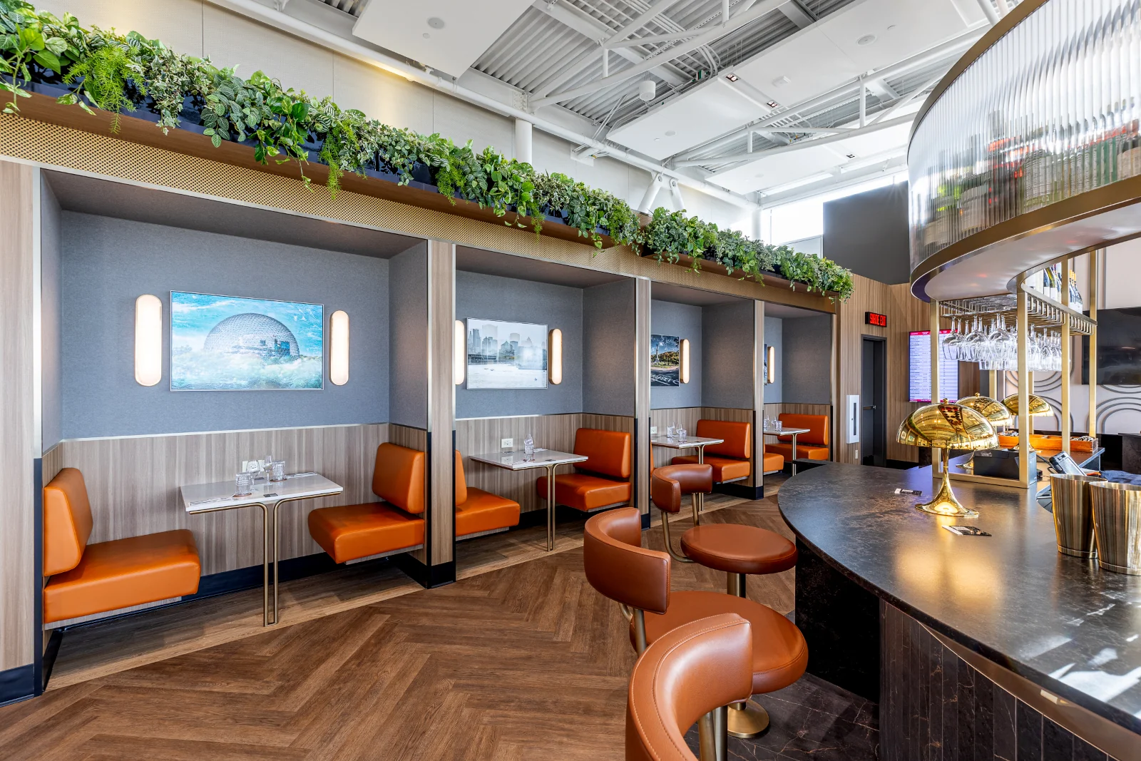 Speisebereich Aspire Executive Lounges und American Express Co-Branding-Lounge Montreal 