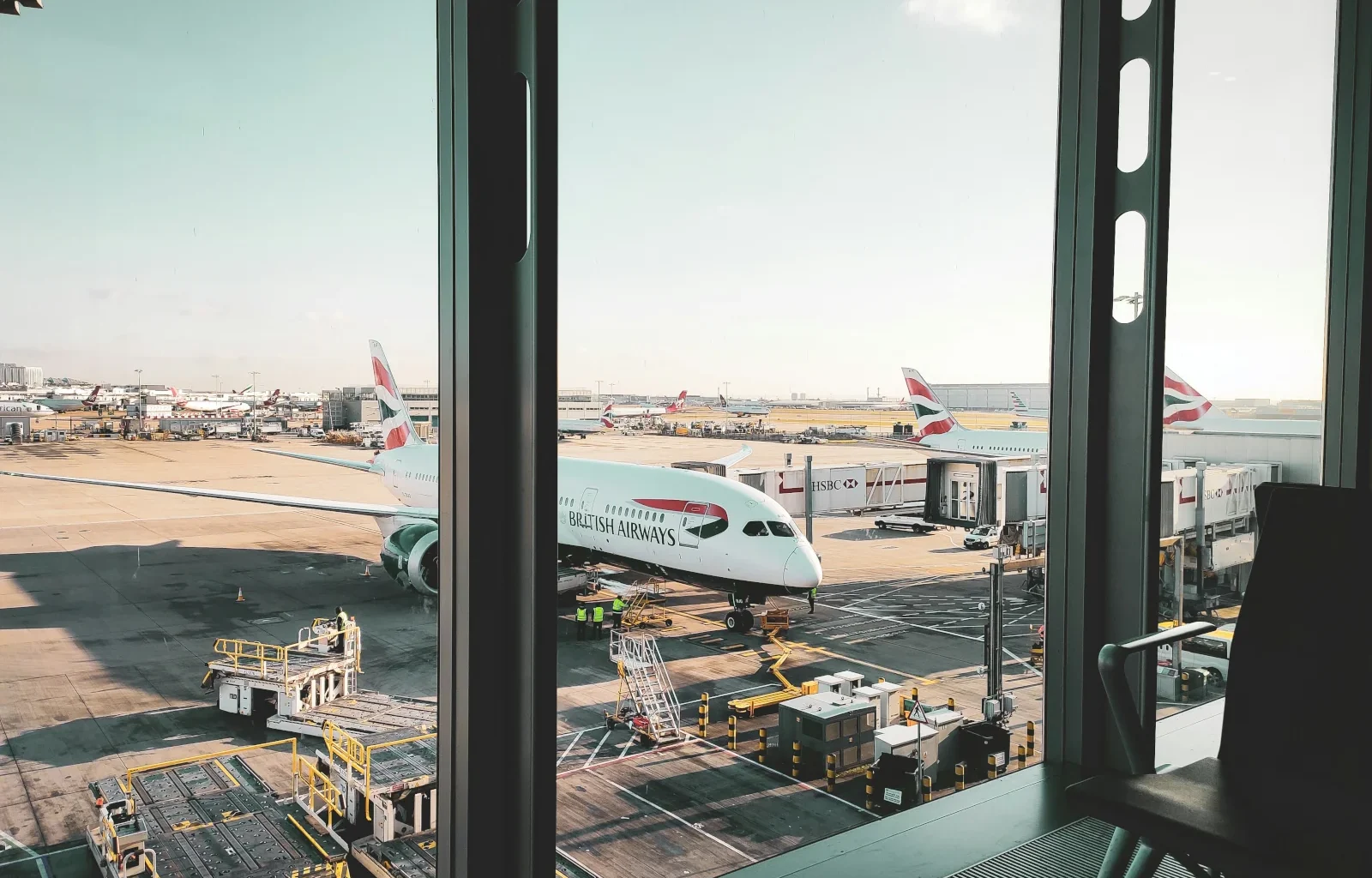 British Airways Flugzeuge am Flughafen London Heathrow