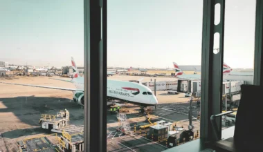 British Airways Flugzeuge am Flughafen London Heathrow