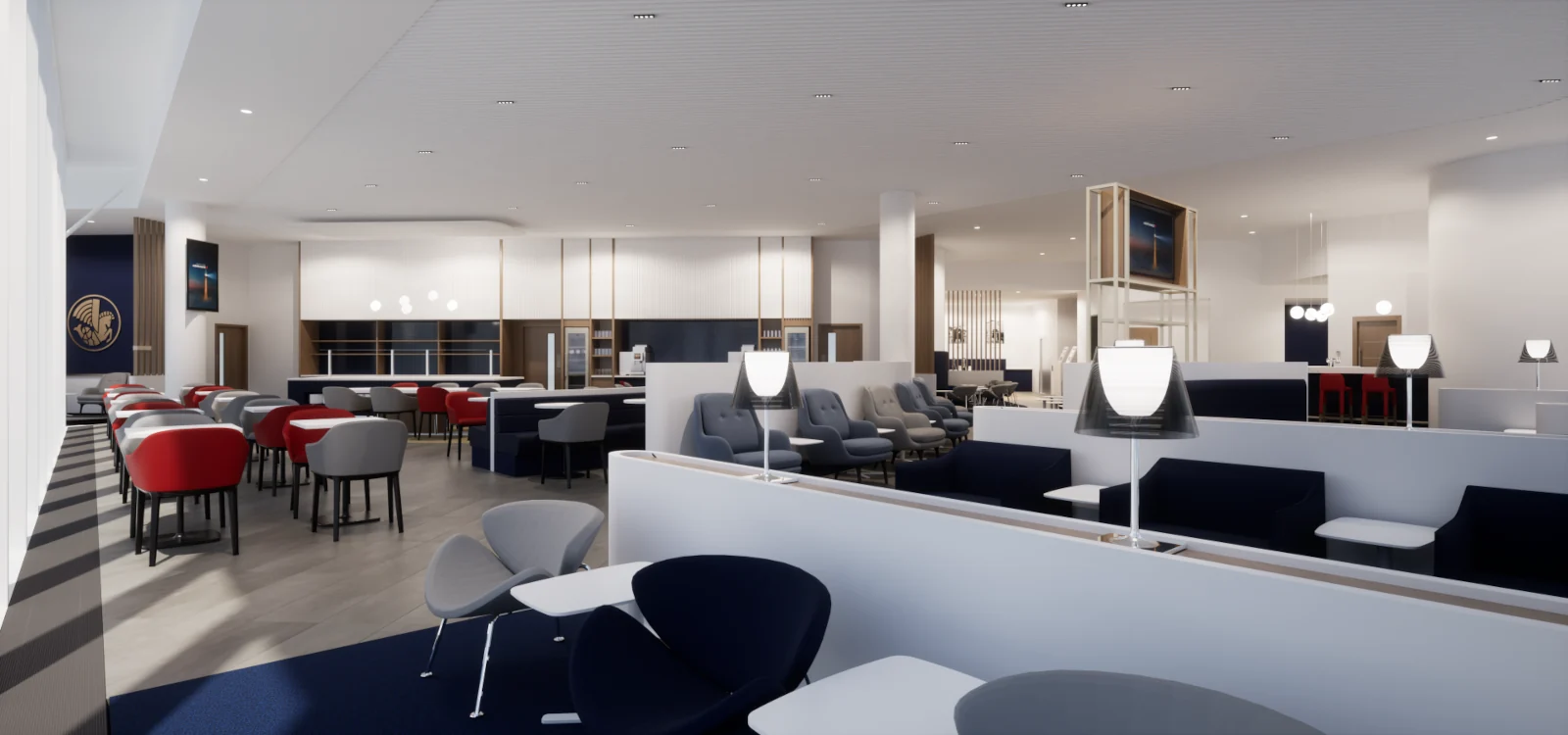 Rendering der neuen Air France Lounge London Heathrow