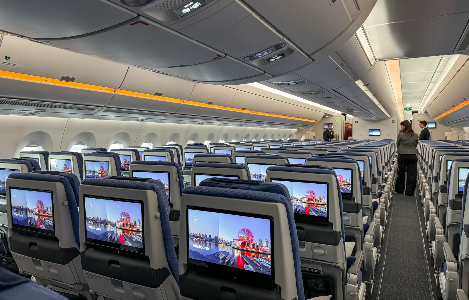 Lufthansa Flugzeug mit geplantem Starlink Highspeed-Internet an Bord